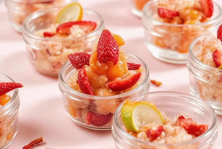 Fruit with spice sprinkled on top