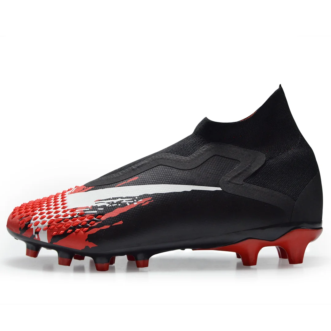 

New fashion soccer shoes wholesale price football shoes mens custom service new arrival football boots, Black