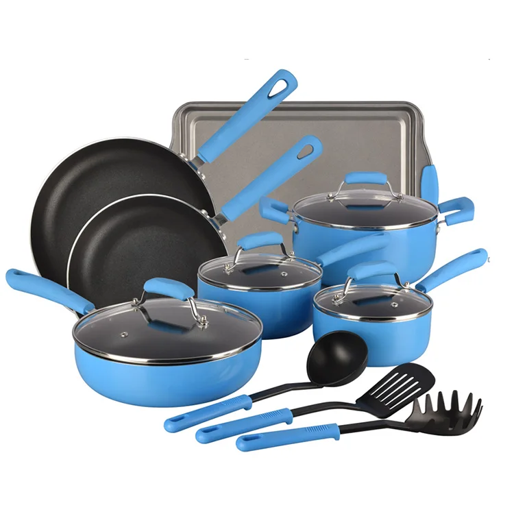 

Hot Sell Aluminium Non Stick Cookware Set 14 pcs casseroles set