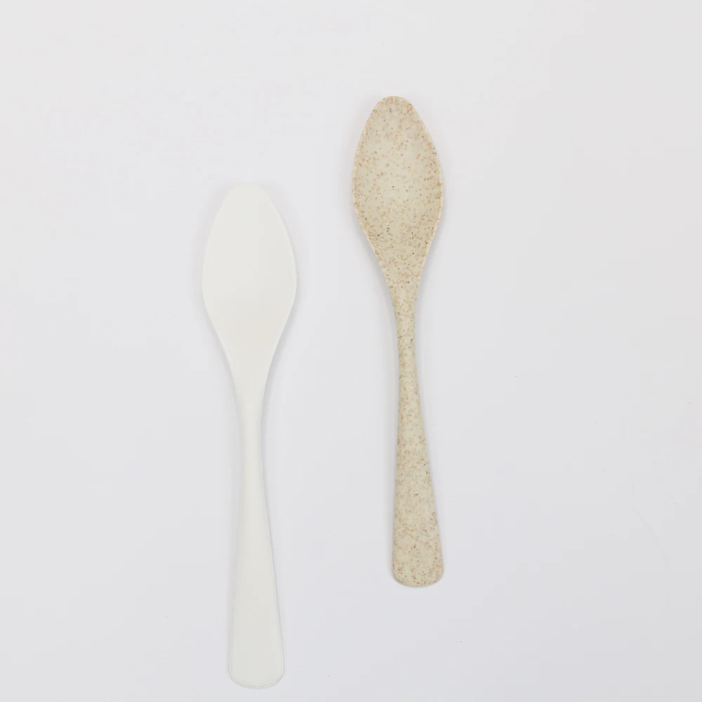 

White Wheat Straw Dinnerware Set For Cake Disposable Milkshake Spoon Ice Cream Long Spoons Disposable, 2 colors