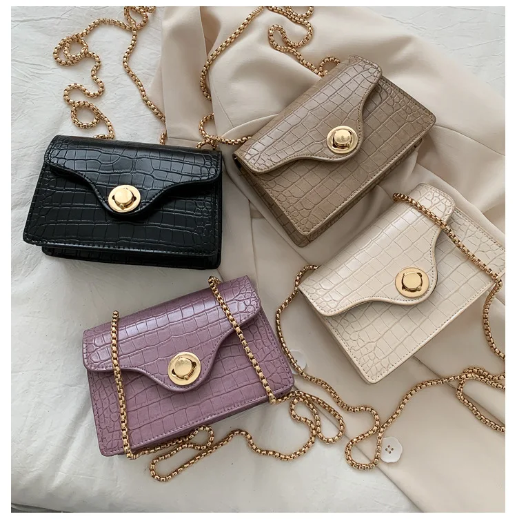

fashion crocodile pattern small bags women handbags ladies 2020 bags handbags, 4 colors