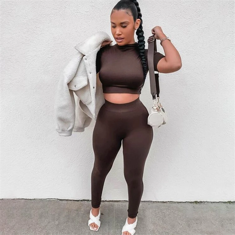 

Sexy Summer Outfit 2021 Tracksuit 2 Piece Set Commuter Women Clothing Workout Biker Short Two Piece Pants Sets For Woman, As pictures or customized color