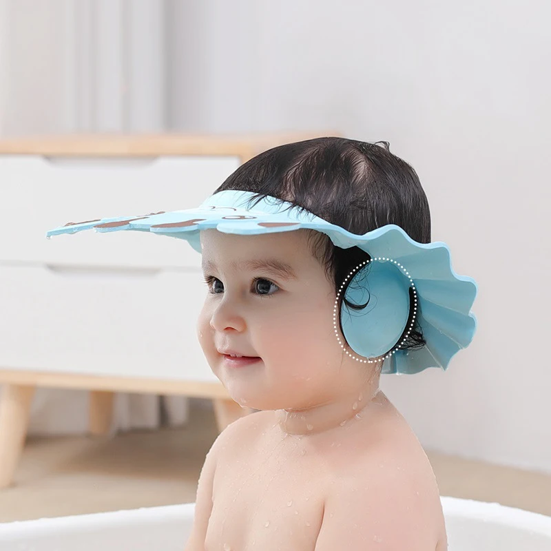 

AliGan Baby ear protection shampoo hats Children's waterproof ear protectors Adjustable shower hat, Pink, blue, yellow