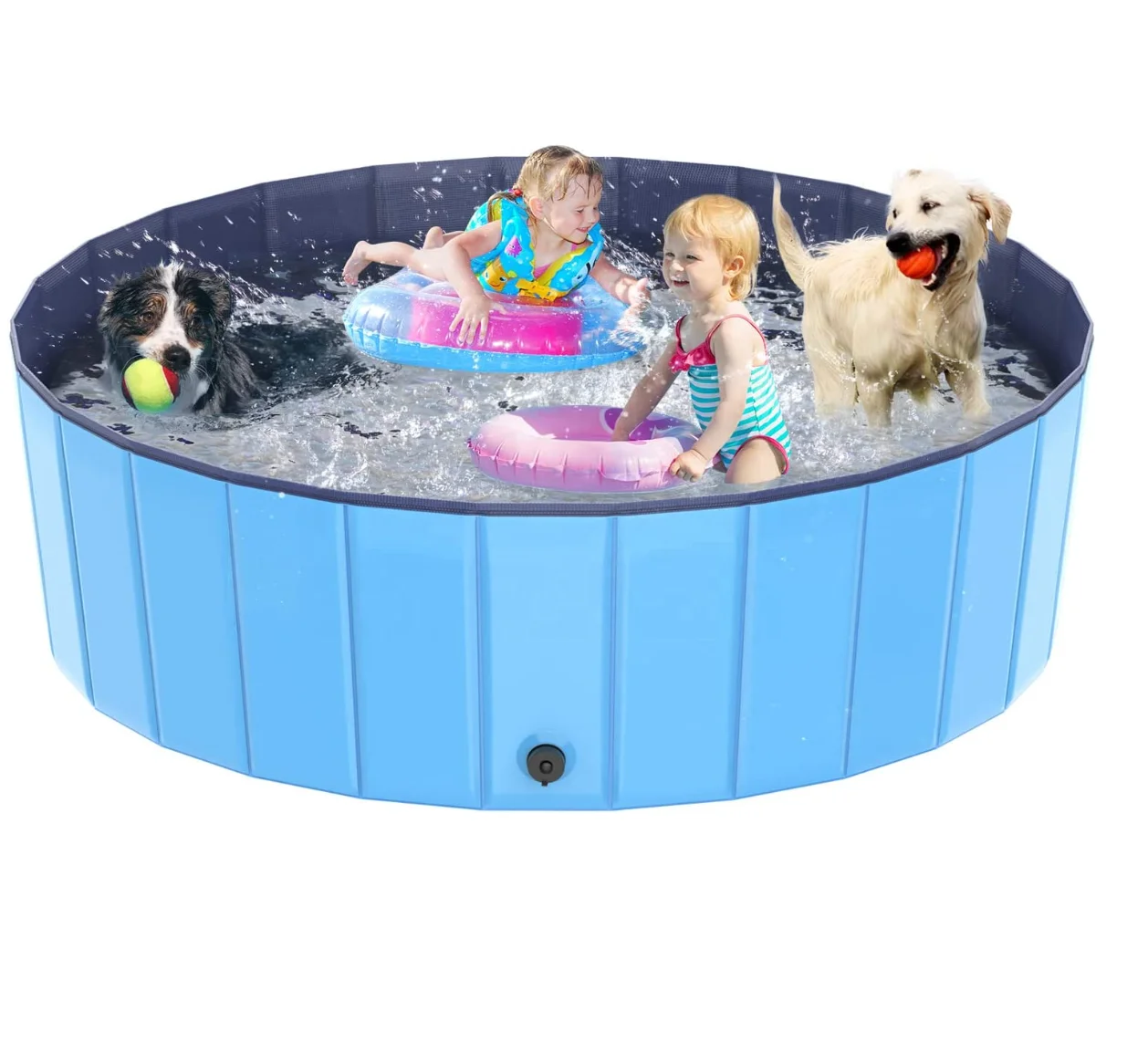 

Foldable Dog Pool for Large Portable Hard Plastic Dog Swimming Pool Outdoor Collapsible Pet Bathing Tub for Pets Dogs