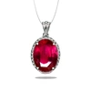 Fashion popular style s925 sterling silver inlaid ruby crystal pendant to send girlfriend mom preferred