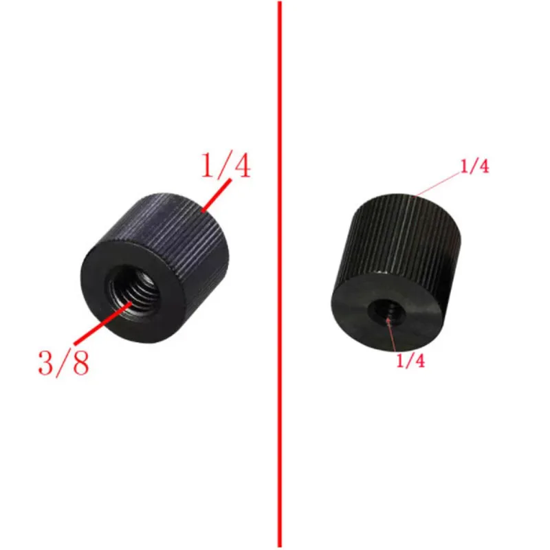 

Metal 1/4 Female to 1/4 or 1/4 to 3/8 Female Screw for Tripod Magic Arm Camera DSLR Photography Studio, Black