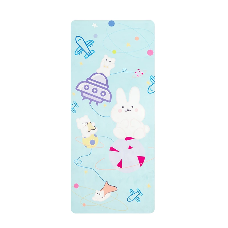 

Non-toxic Sustainable Eco Friendly Children Size Custom Printed Suede Floor Play Yoga Mat For Kids Girls, Customized