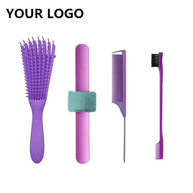 

Private Label Professional Salon Hairdressing Accessories Magnetic Hair Clip Edge Brush Eyelash Comb hair wax Brush, Multi color