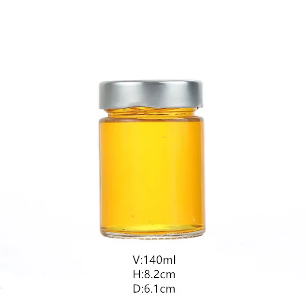 Download 100ml140ml180ml200ml280ml380ml500ml250g400g500g700g Clear Straight Side Honey Jam Food Glass Jar ...