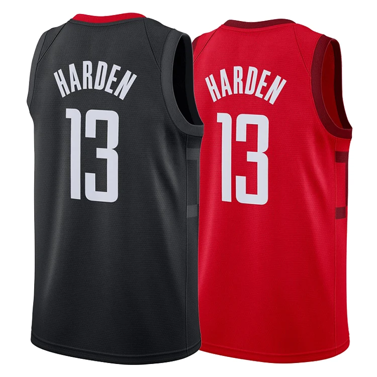 

Embroidered Men's #13 James Harden Basketball Jersey red/black Basketball Jersey