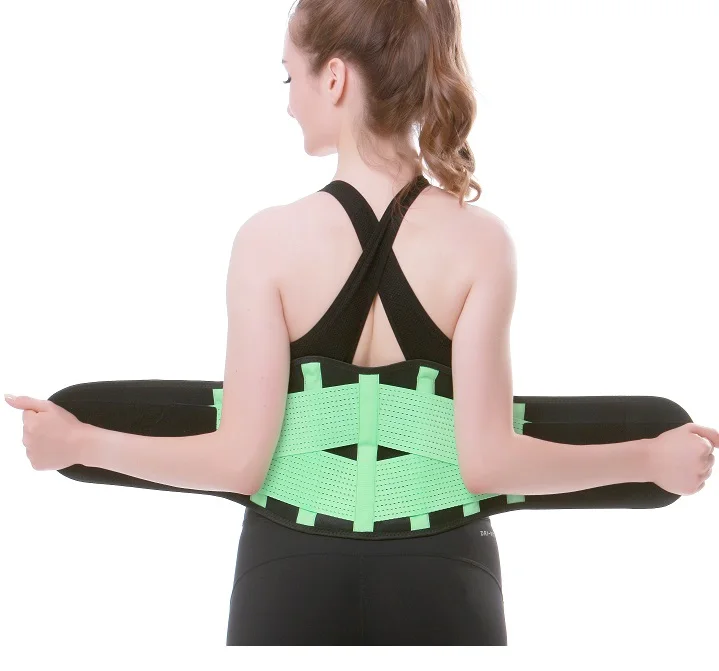 

Adjustable Slimming Body Shaper Men Women Back Lumbar Cincher Trimmer Waist Support Belt, Black