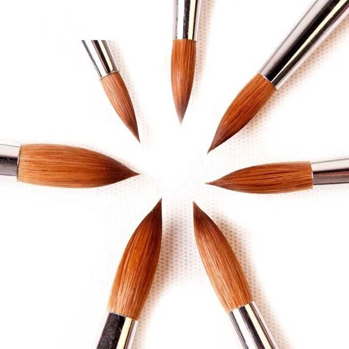 
Hot sell 100% pure kolinsky sable hair acrylic nail brush with size 6# 8# 10# 12# 14# 16# 18# 20# 22# 