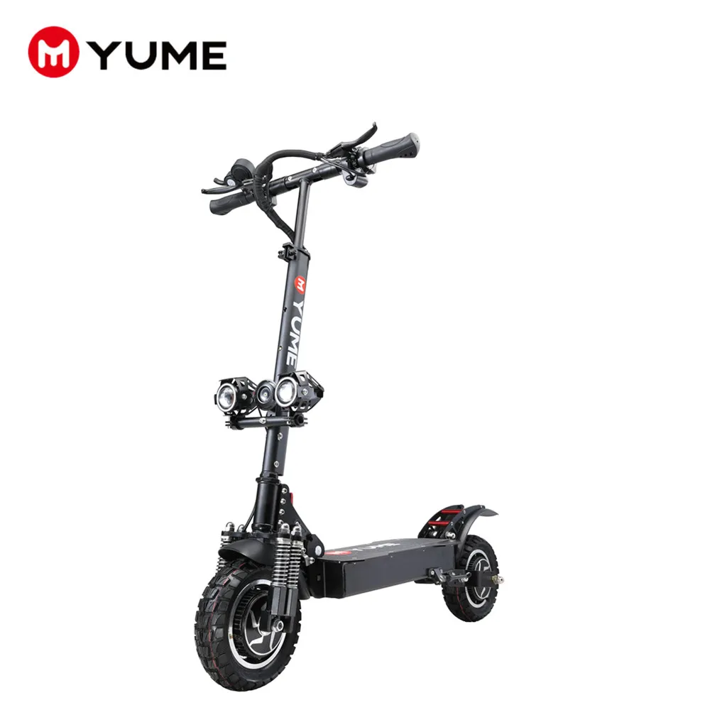 

YUME Stock in EU 2020 adult electric scooter 65km/h 52v dual motor electric scooter 2400w, Black for mini electric scooter