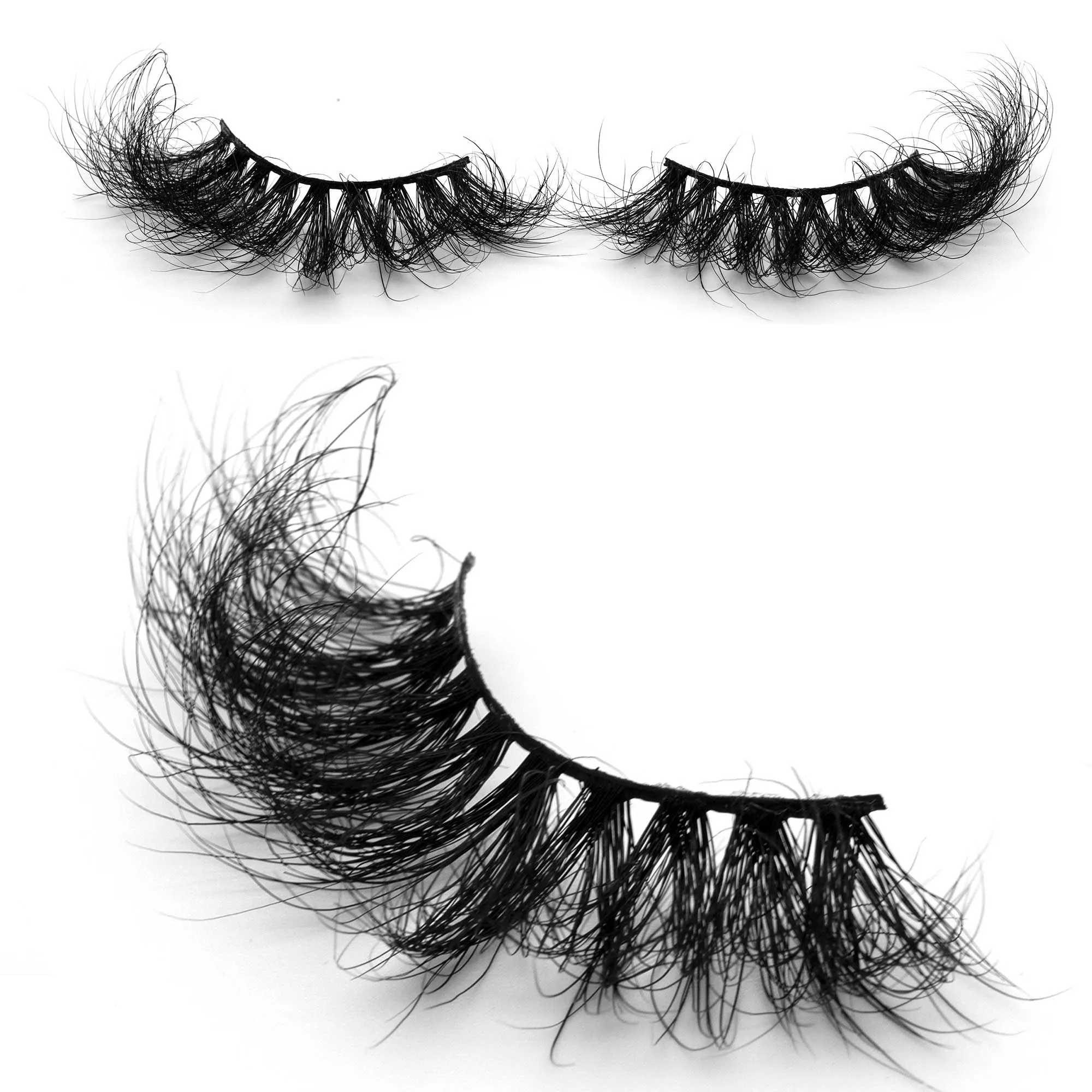 

Factory 3D 5D 6D 10D Eyelashes Wholesale Full Strip Lashes 100 Real Mink Lashes 25mm Mink Eyelash With Private Custom Packaging, Natural black