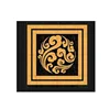 Yellow Black Colar Rectangle Marble Floor Medallions Patterns for Hotel Entry Hall