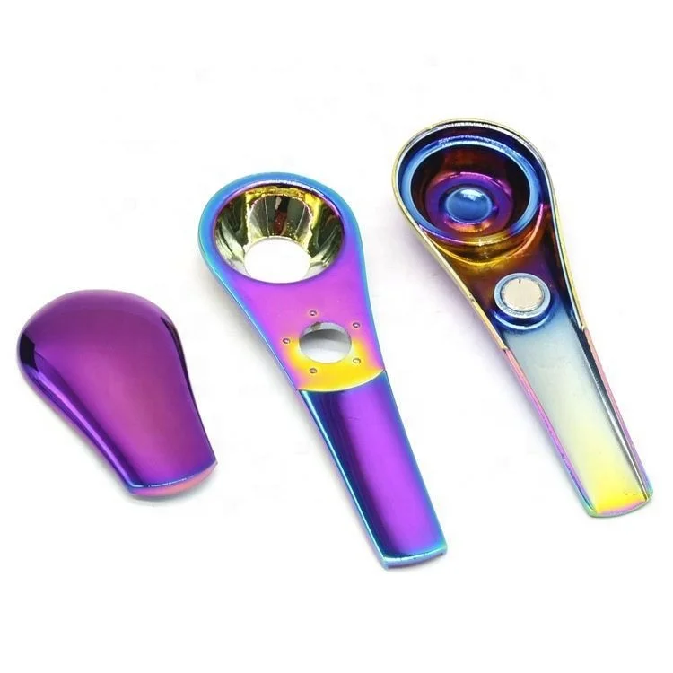 

Colorful Scoop-Shaped With Cover Zinc Alloy Smoking Pipe Gift Box Detachable Spoon Shape Metal, Picture