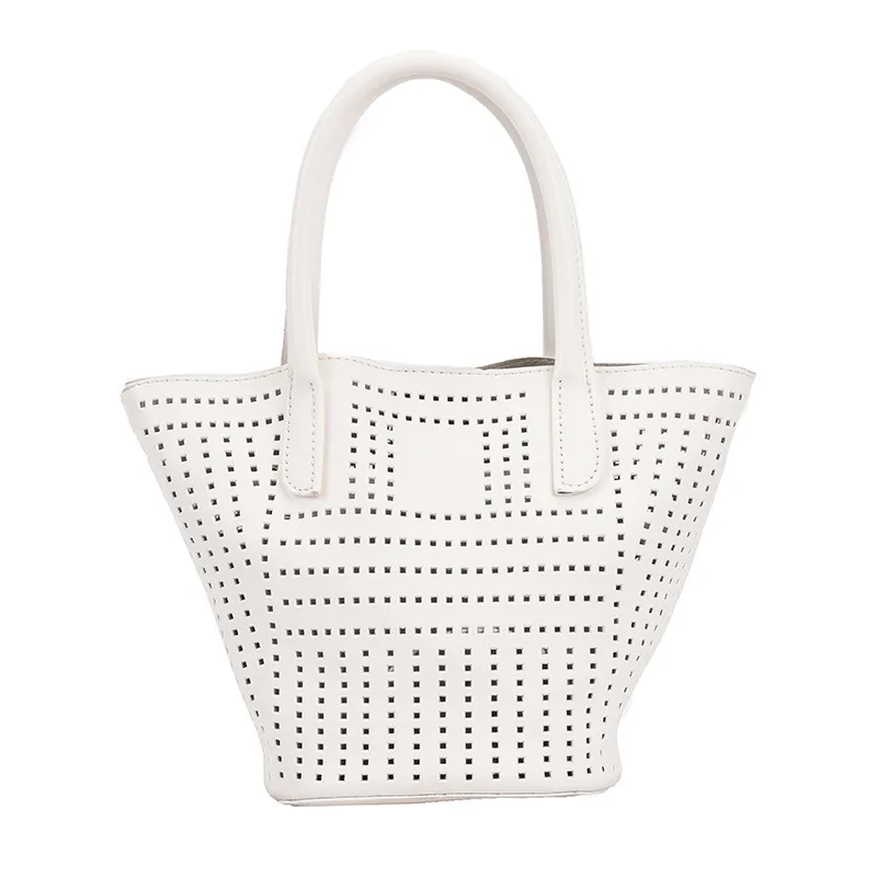 

Large-capacity hollow portable bucket bag 2021 summer new trendy one-shoulder messenger bag