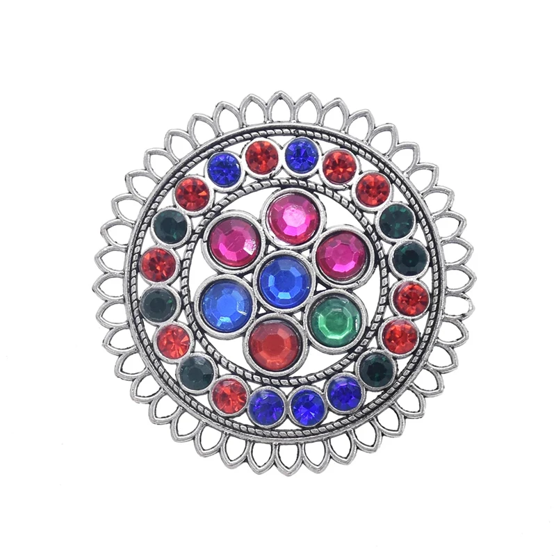

Bohemian Vintage Silver Alloy Enamel Rhinestone Finger Rings for Women Adjustable Indian Gypsy Party Jewelry