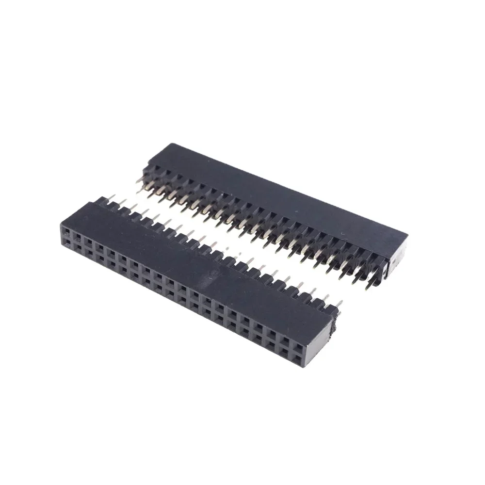 

40 Pin 2.54 mm 0.10" Pitch 2x20 Position Dual Row PCB Female Header Through Hole Straight Strip PC104 Spacer Height 11.0 mm IPC