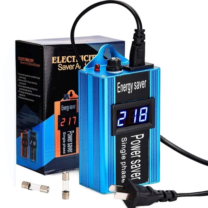 100KW Smart Home Electricity Saving Box LCD Screen Power Factor Saver Socket Energy Saving Equipment for Household Use