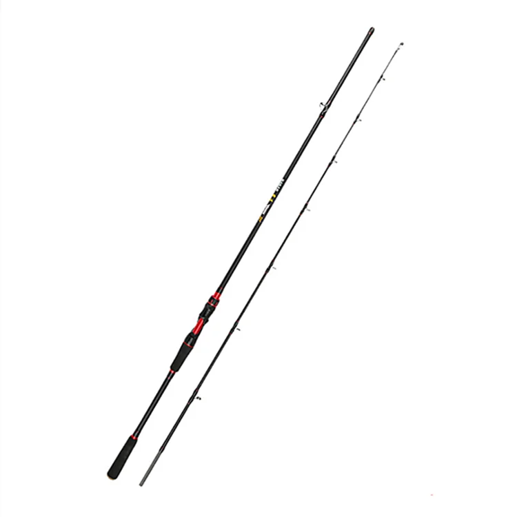 

2 Sections Strong Hard Power Fishing Rods 2.1M 2.28M 2.4M Graphite Heavy Fast Baitcasting Rods Carbon Spinning Fishing Rods, Black red