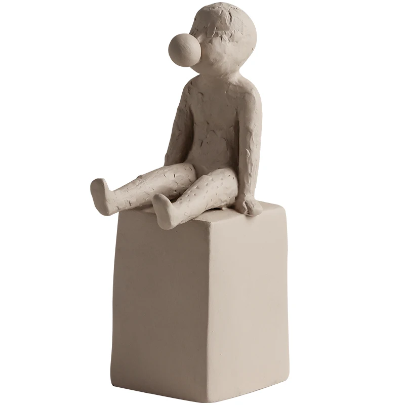 

Creative Abstract Clay Body Statue Handmade Character Figurine Table Ornament Nordic Sculpture Office Decor Home Decoration