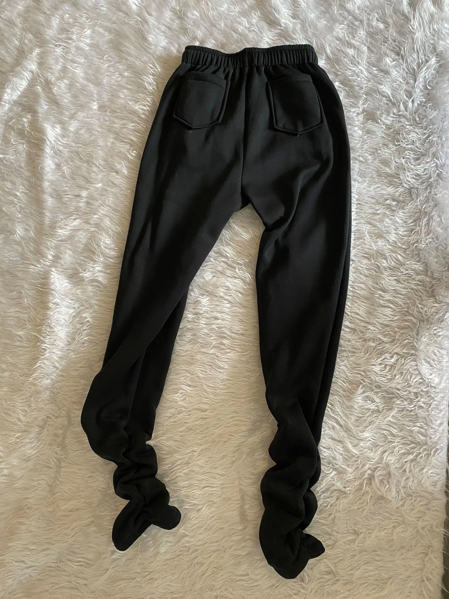 
New Arrival track solid stacked pants legging, stack pants with ruched 