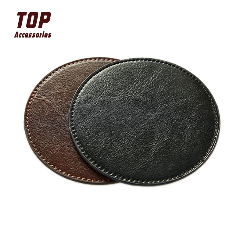 

High Quality Custom Leather Round Placemats Coaster Microfiber Dish Drying Mat