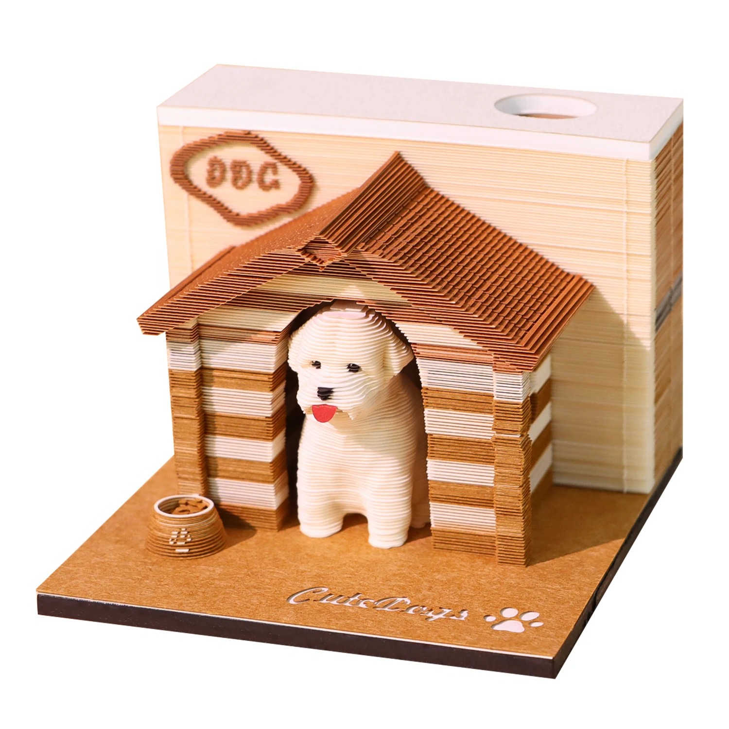 Wholesale Irregular Shape Customized Cute Cottage Weekly 3D Calendar Unique 2025 Desktop Promotional Calendar With Personal Logo