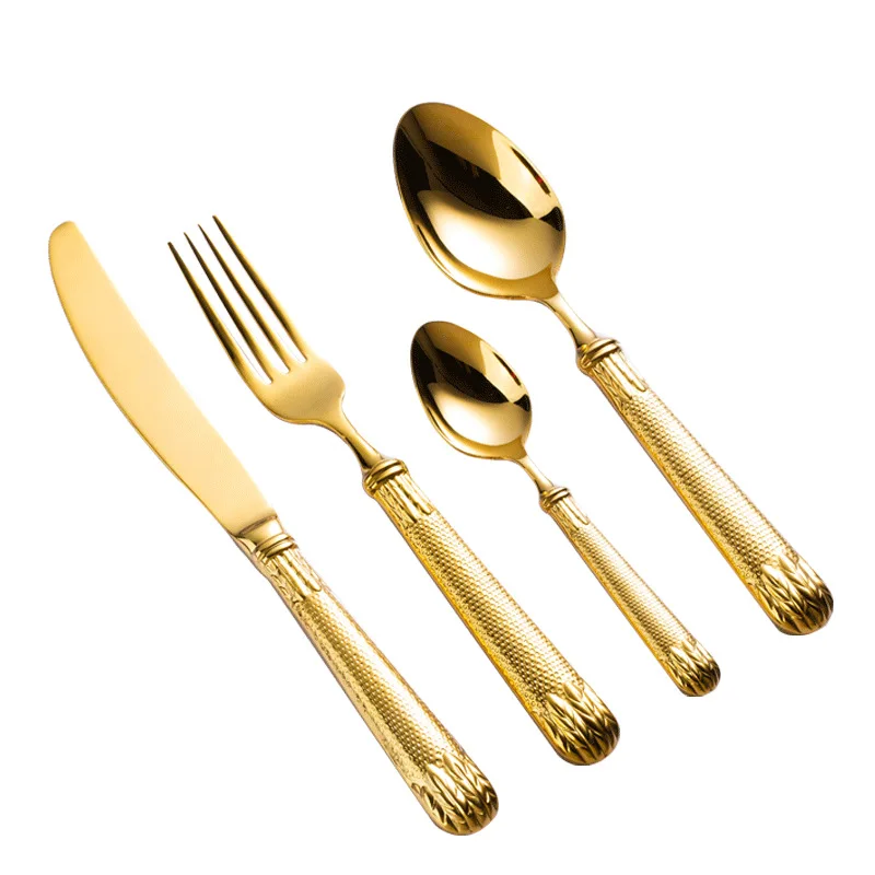 

High Quality emboss classic Cutlery set, Customized