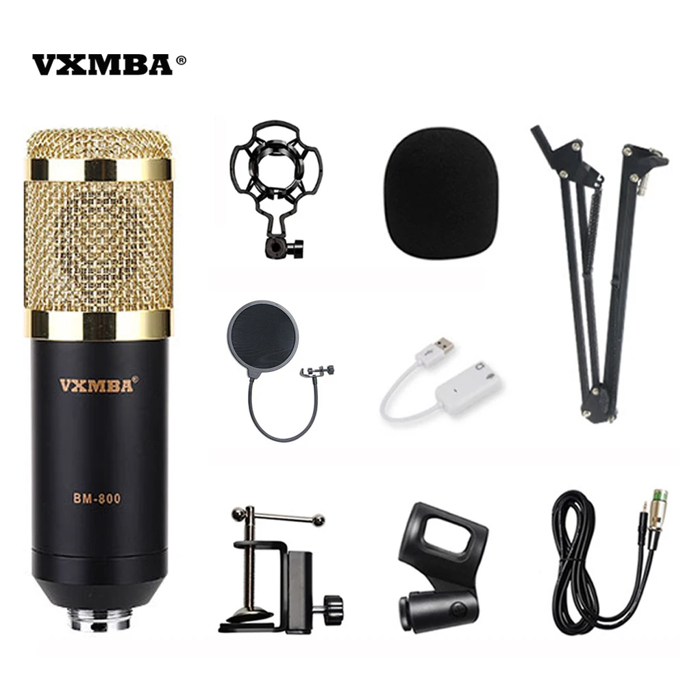 

Hot new product: condenser microphone bm-800 USB sound card computer singing chat YouTube high quality sound pickup