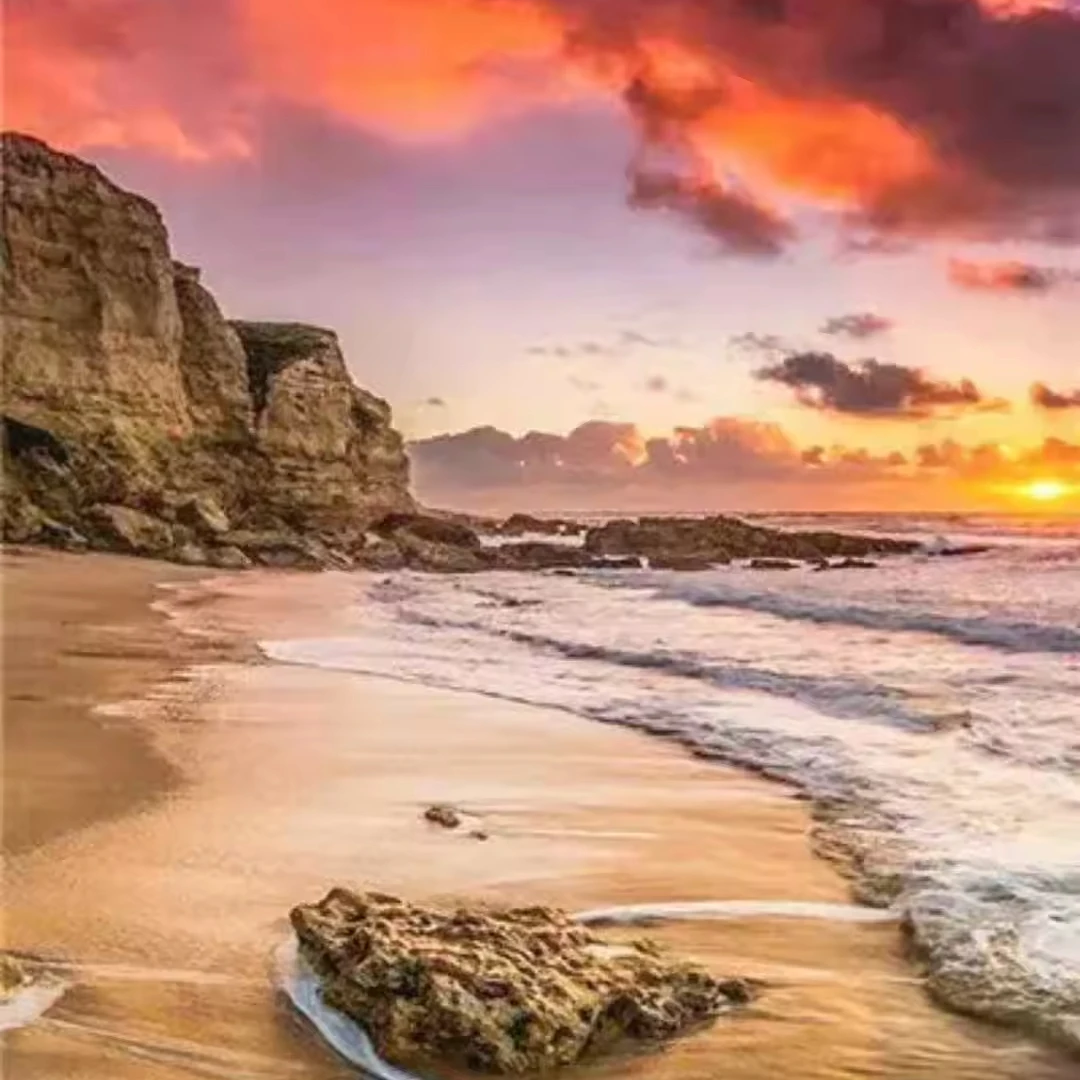 CHENISTORY beach scenery DIY modern style decorative art suitable for family and children