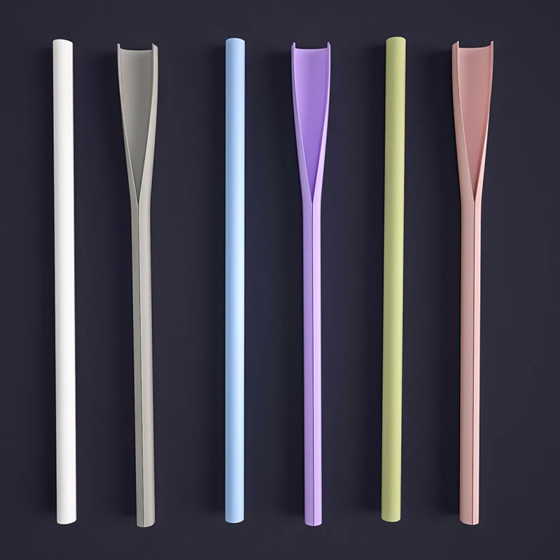 

1pcs Reusable One Click Open Silicone Straws Food Grade Drinking Snap Durable Colorful Straw for Party Kitchen Travel, Regular 6 colors in stock