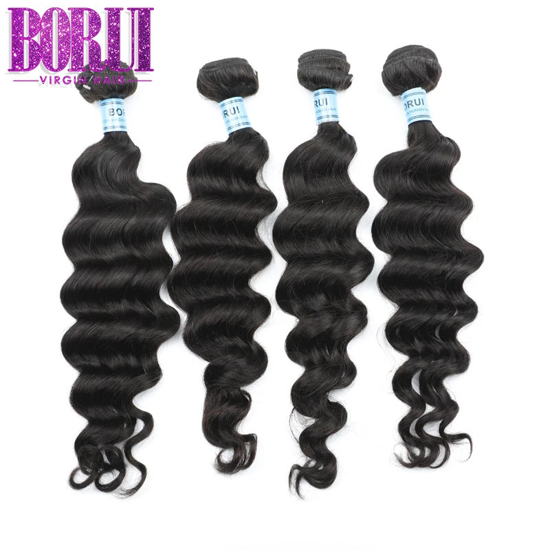 

100% Original Brazilian Hair 10A Grade Virgin human hair bundles with closure for black woman Loose Deep NoShedding No Tangle