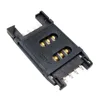 SMT hinged flipping type 6 / 8P sim IC smart card reader connector mup-c713