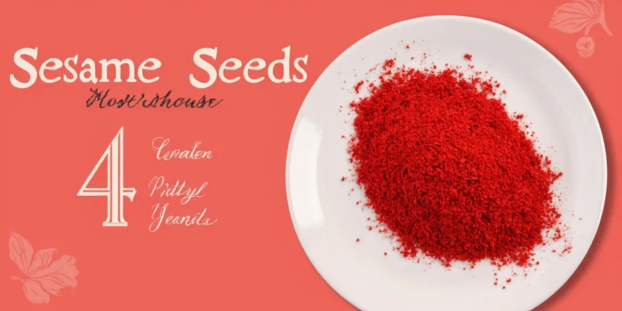 Sesame seeds spread over a wooden table