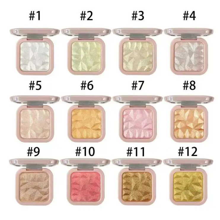 

Hot Selling Vegan Makeup highlighter private label loose highlighter powder 8 Colors Shimmer Cream highlighter