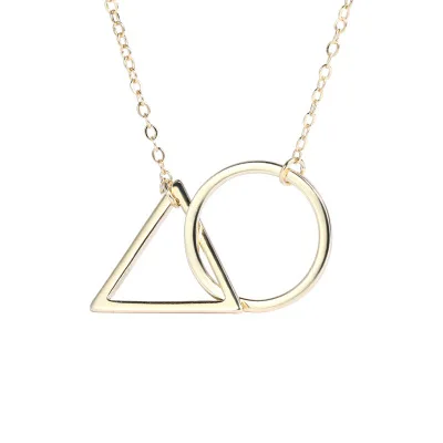 

Trendy 925 Sterling Silver Necklace With Geometric Pendant Necklace Jewelry, Gold,silver