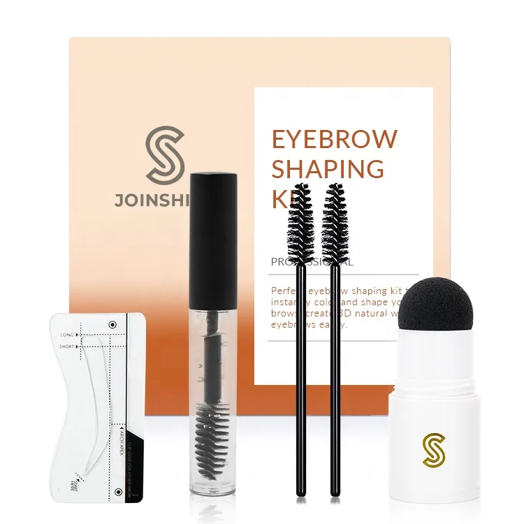 

oem waterproof one step perfect eyebrow stamp and stencil kit private label brow stamping wholesale custom hairline powder pen