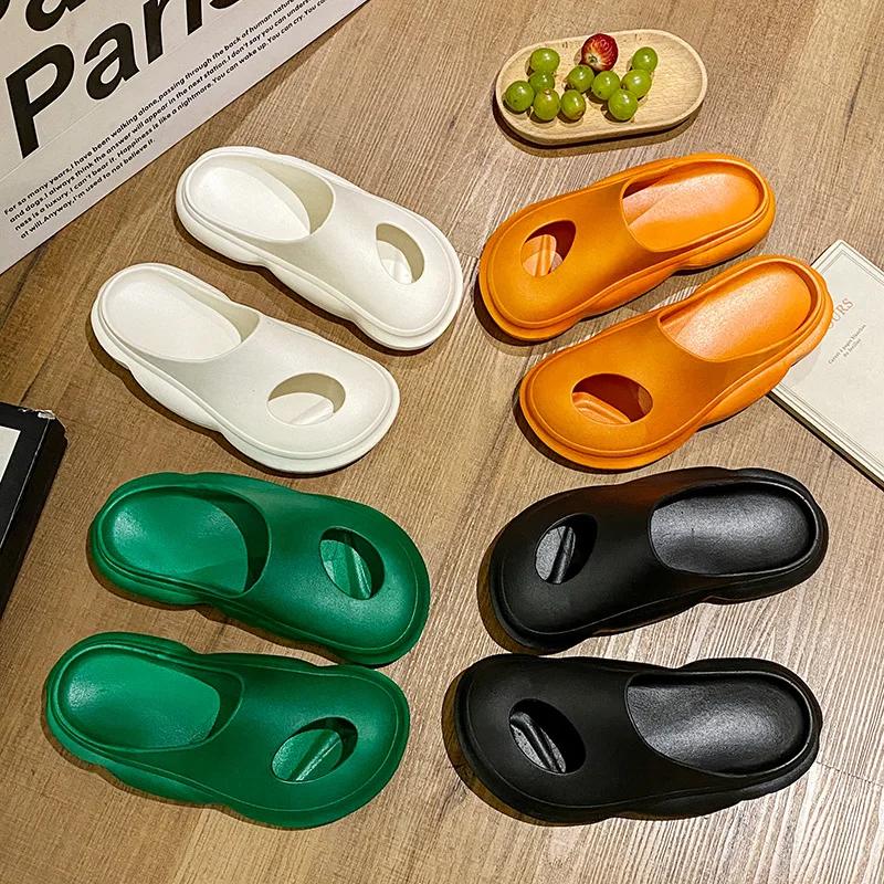 

Thick Platform Fashion Soft Sole Eva Slides Non-Slip Flip Flops Woman Sandals 2022 Fancy Slippers Branded Slippers For Women