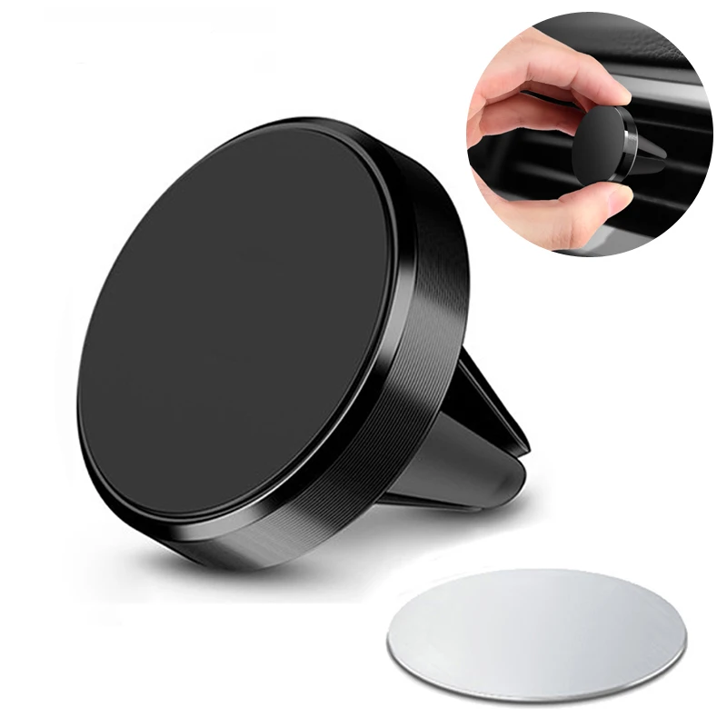 

2021 Universal Car Magnet Dashboard Cell Mobile Phone GPS Mount Stand Driving Magnet Dashboard Magnetic Car Holder with Logo, Black/gold/silver