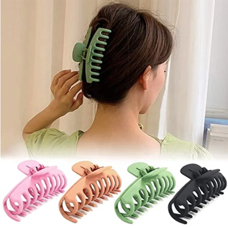 

MIO Plastic Claw Clips Candy Jelly Colors big hair claw clips 4 inch nonslip large claw clip Korean Hairgrips Banana For Women