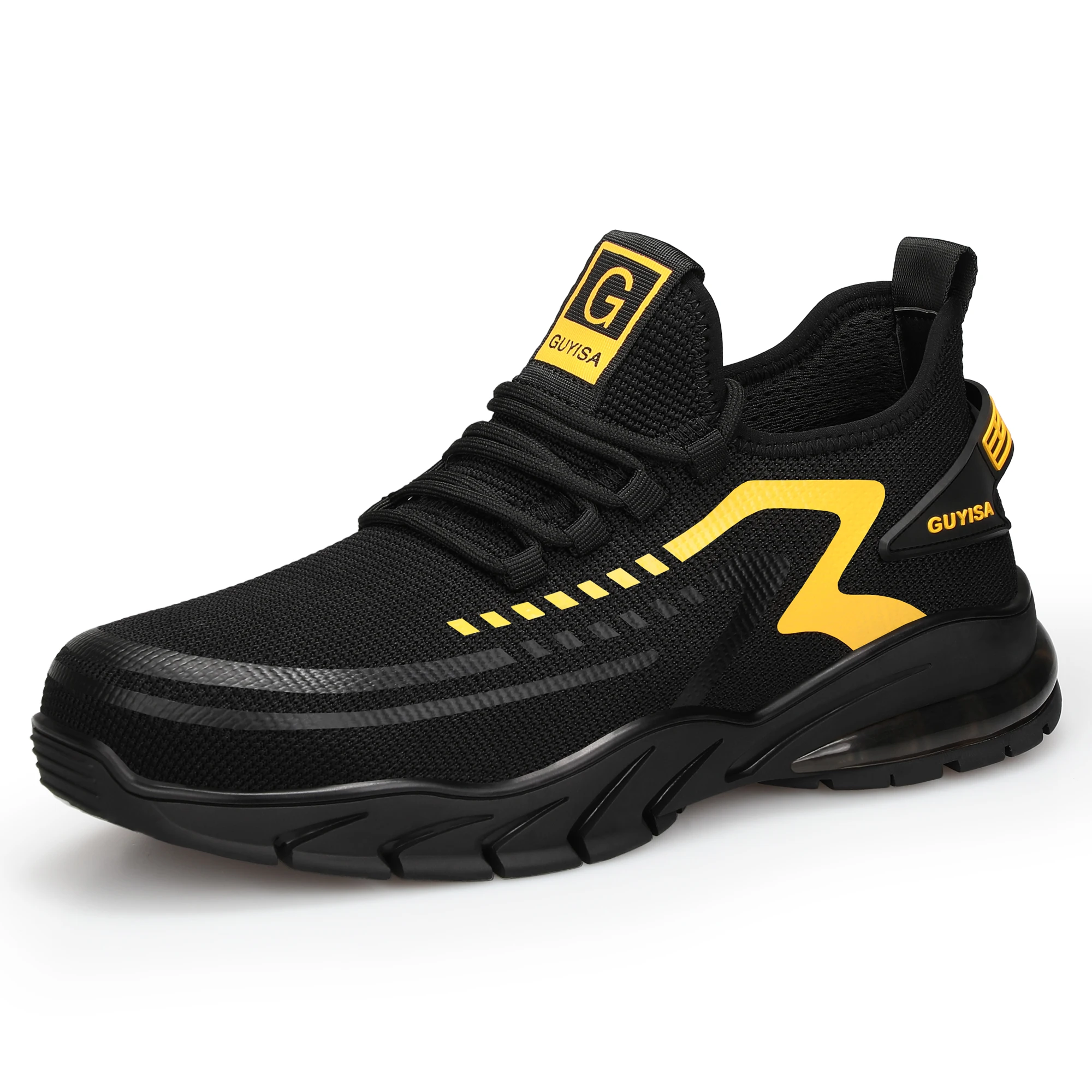 

Men's Running Shoes Breathable Sport Shoes Anti-slip Anti-puncture Safety Shoes, As show