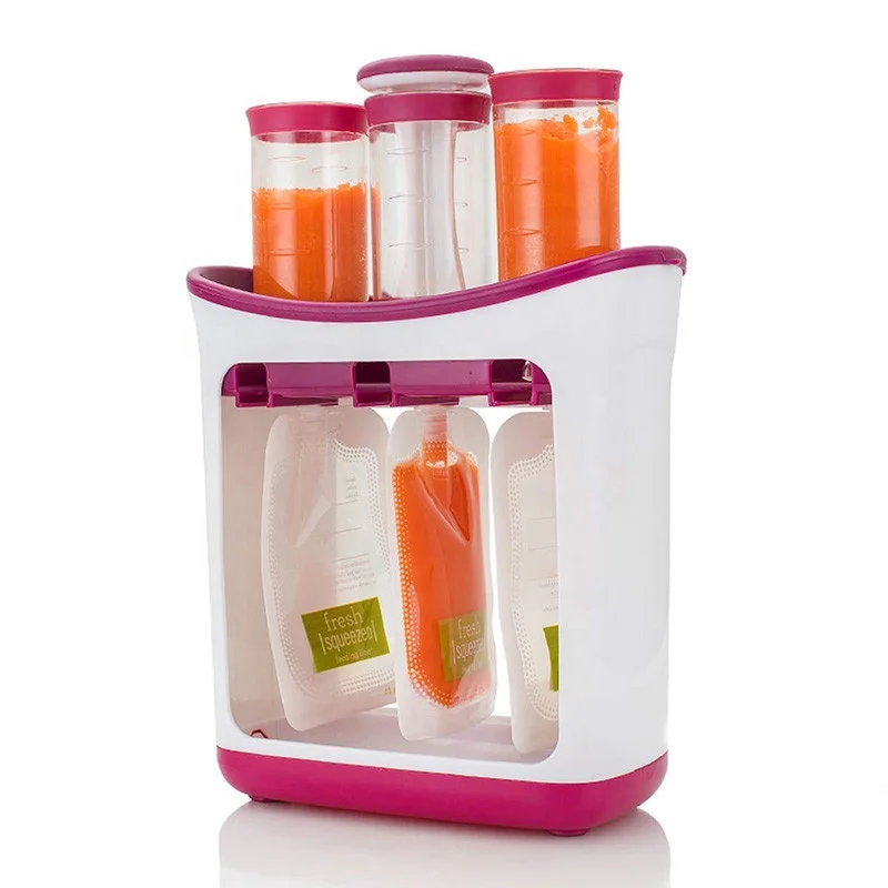 

2020 Baby Food Juice Squeeze Station For Newborn Fresh Fruit Juice Containers Storage Baby Feeding Maker Kids Insulation Bags, Purple