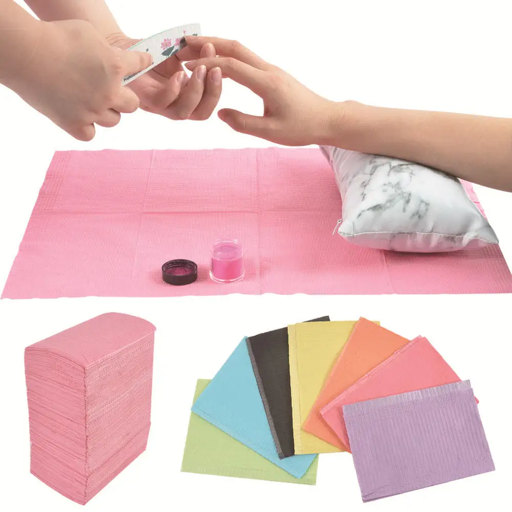 

Disposable 125pcs a pack waterproof nail art table mat disposable for manicure and pedicure