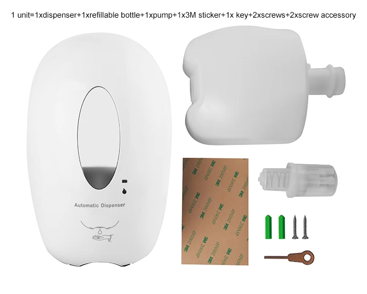 New Design Foam Soap Dispenser 1000ML Refillable Bottle Automatic Hand Sanitizer Dispenser