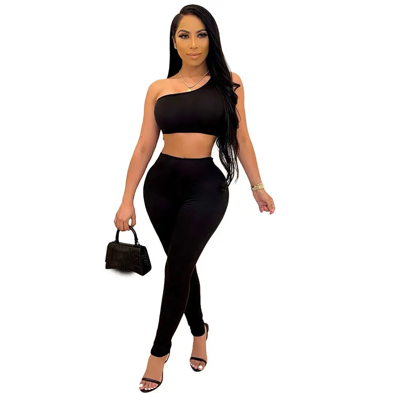 

FS4173A New trending clothes women plus size 2 piece pants set