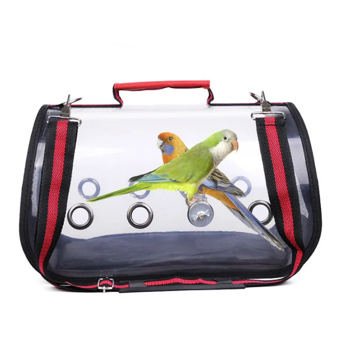 

Adjustable Metal Buckle Pet Cage Double Sided Zipper Bird Cage Breathable Mesh Grid Outdoor Parrot Bag