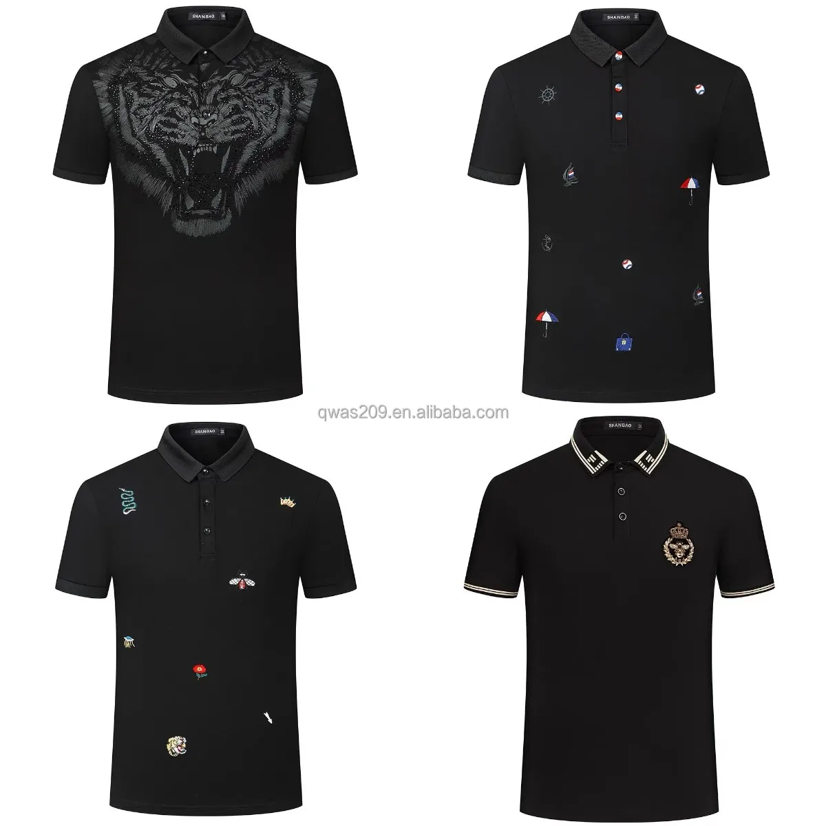 

Loose 100% cotton men's polo shirt
