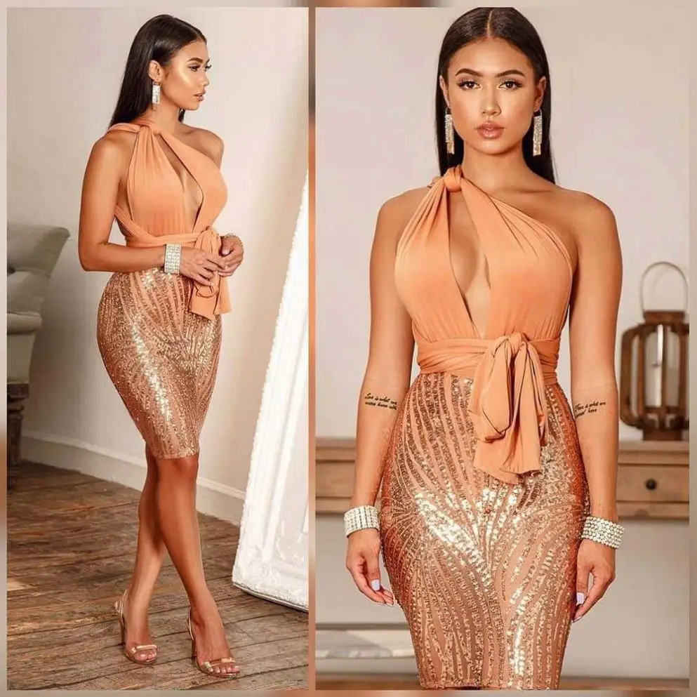 

Professional 2020 dresses sexy sequin women dress for wholesales, Customized color